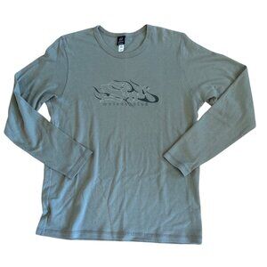 Yamaha Star Motorcycles Shirt Long Sleeve T-Shirt XL Gray Ribbed Cotton Poly